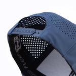 Walkoff Wood Bat Co. - Perforated Navy Hat with Rubber Rectangle Logo Patch