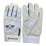 Batting Gloves-White with black