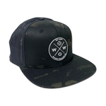 Walkoff Wood Bat Co. - Perforated Camo Hat with Rubber Circle Logo Patch