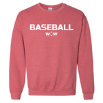 Baseball WOW Crew Neck Sweatshirt