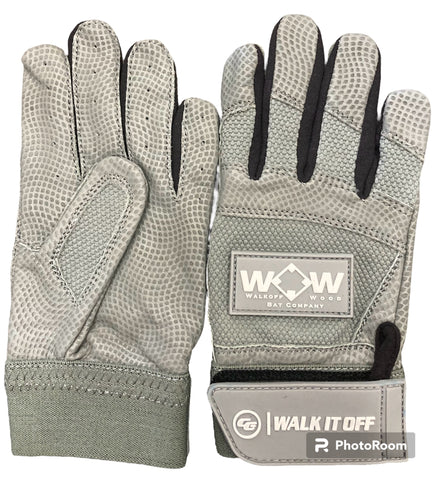 Batting Gloves-Gray with Black