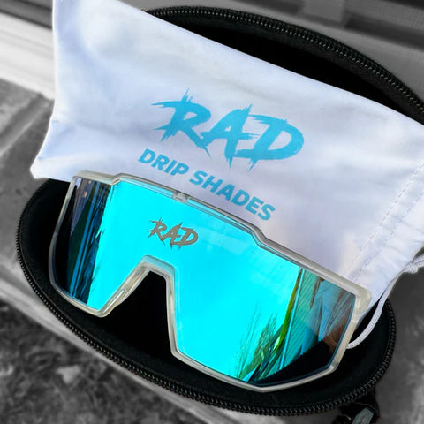 RAD - Drip Shades Sunglasses - Frosted Clear Frames