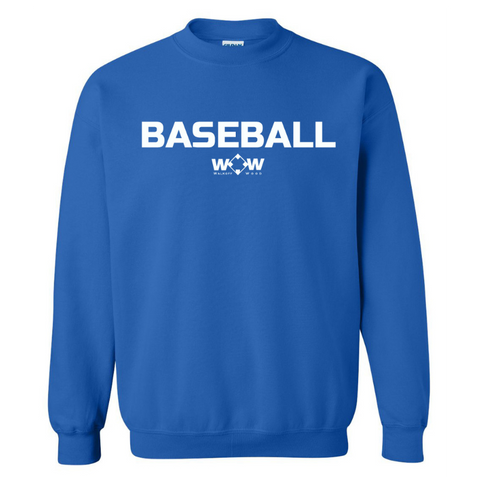 Baseball WOW Crew Neck Sweatshirt