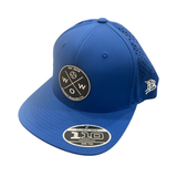 Walkoff Wood Bat Co. - Perforated Royal Blue Hat with Rubber Circle Logo Patch