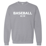 Baseball WOW Crew Neck Sweatshirt