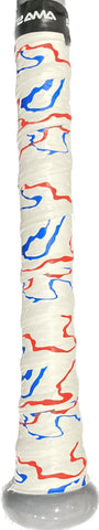 White/Blue/Red Bat Grip