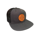 Walkoff Wood - Gray Snapback with Leather Logo Patch